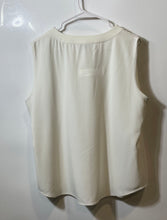 Load image into Gallery viewer, Anne Klein Womens Ivory Sleeveless Round Neck Button Front Blouse Top Size 16

