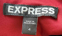 Load image into Gallery viewer, Express Womens Red Shimmer Sleeveless Square Neck Cut Out Waist Mini Dress Sz 4
