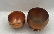 Load image into Gallery viewer, Taunton Mass Copper Collectable Pedestal Planter Lot Of 2 Pieces
