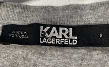 Load image into Gallery viewer, Karl Lagerfeld Womens Gray Cotton Short Sleeve Crew Neck Pullover T-Shirt Size S
