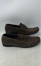 Load image into Gallery viewer, Bruno Magli Mens Brown Suede Round Toe Comfort Slip-On Penny Loafers Size 8
