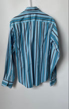 Load image into Gallery viewer, Ted Baker Mens Multicolor Striped Long Sleeve Regular Fit Dress Shirt Size 4
