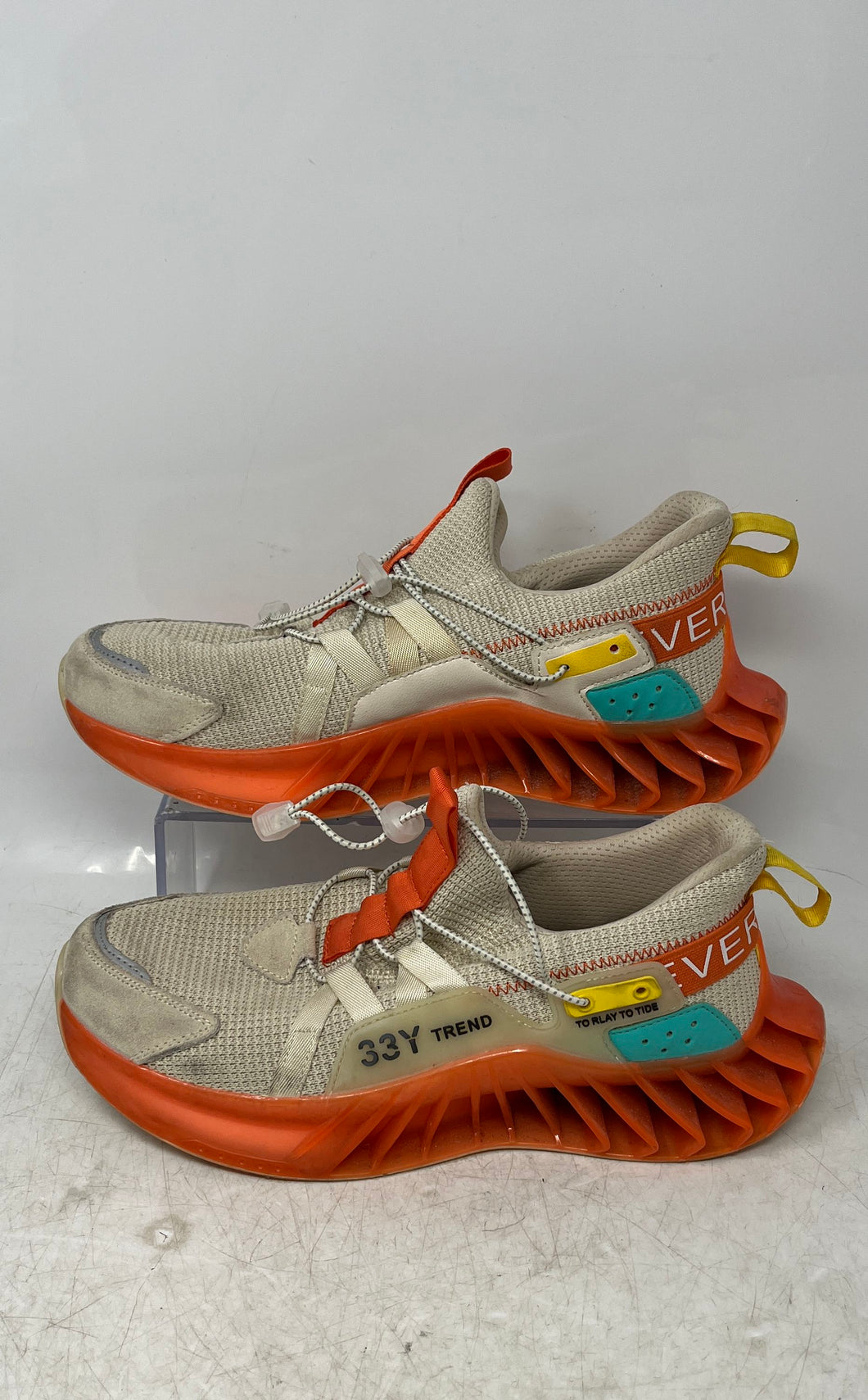 Rovux Spartan Mens 33Y Trend Brown Orange Drawstring Sneaker Shoes Size EU 43