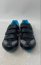 Load image into Gallery viewer, Flywheel Fly Fierce Womens Black Gray Blue Leather Cycling Shoes Size 36
