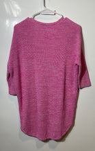 Load image into Gallery viewer, Express Womens Pink Knitted 3/4 Sleeve V-Neck Pullover Sweater Size Small
