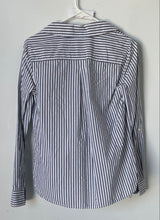 Load image into Gallery viewer, Tommy Hilfiger Womens Blue White Striped Cotton Button-Up Shirt Size S/P
