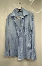 Load image into Gallery viewer, Tommy Hilfiger Mens Blue White Long Sleeve Collared Dress Shirt Size 16 1/2
