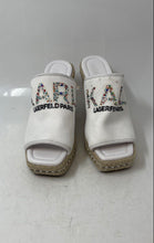 Load image into Gallery viewer, Karl Lagerfeld Paris Womens Corissa White Slip-On Espadrille Sandals Size 5.5
