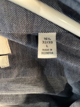 Load image into Gallery viewer, Calvin Klein Mens Gray Refined Knit Long Sleeve Slim Fit Dress Shirt Size L
