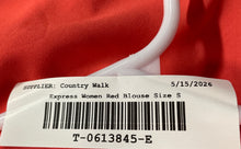 Load image into Gallery viewer, Express Womens Red Long Sleeve Cut-Out Blouse Top Size Small
