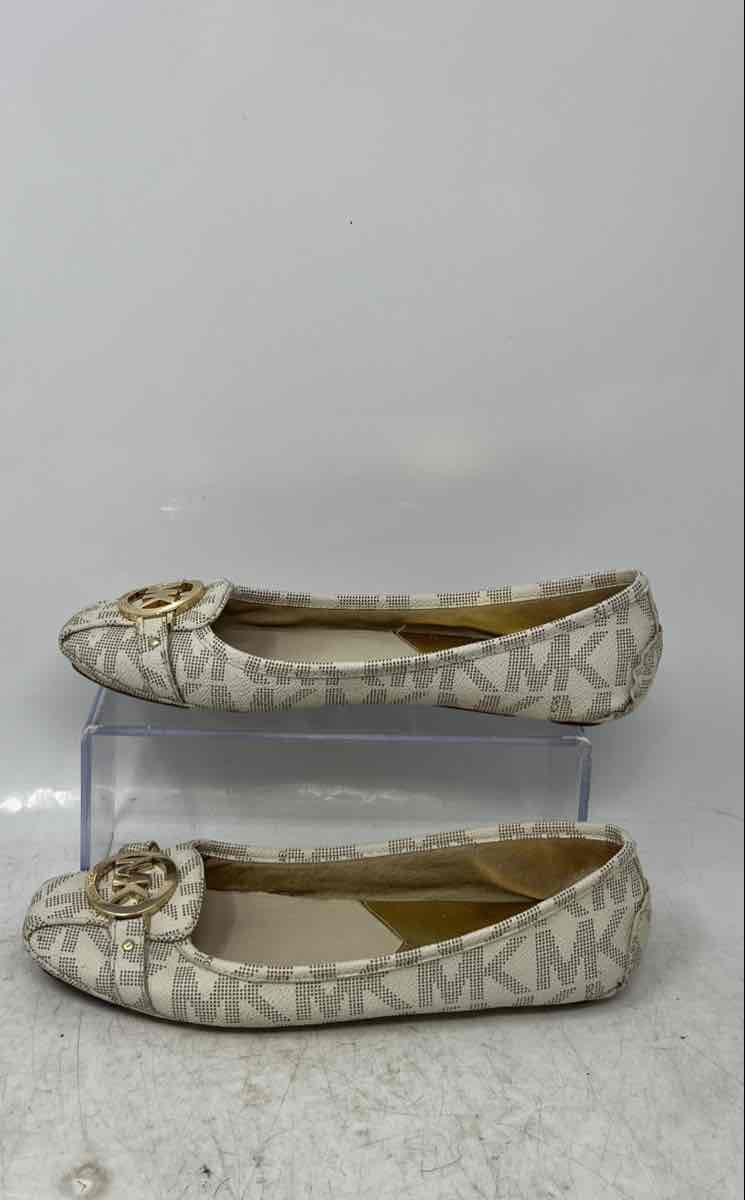 Michael Kors Womens Fulton Multicolor Monogram Slip-On Ballet Flats Size 8.5 M