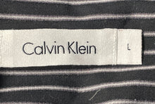 Load image into Gallery viewer, Calvin Klein Mens Black White Striped Printed Long Sleeve Button-Up Shirt Size L
