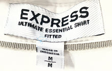 Load image into Gallery viewer, Express Womens White Long Sleeve Point Collar Button-Up Shirt Size Medium
