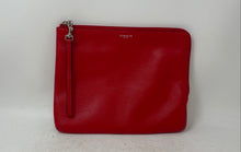 Load image into Gallery viewer, Coach Womens Red Leather Charm Zipper Mini Wristlet Wallet
