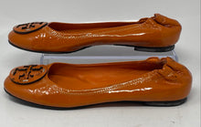 Load image into Gallery viewer, Authentic Tory Burch Womens Burnt Orange Ballet Flats Size 7.5 M Damaged
