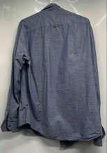 Load image into Gallery viewer, Hugo Boss Mens Blue Printed Long Sleeve Collared Button-Up Shirt Size XL

