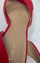 Load image into Gallery viewer, Sun + Stone Womens Lillah Red Adjustable Buckle Block Heels Platform Sandal 9 M
