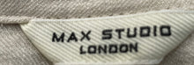 Load image into Gallery viewer, Max Studio London Womens Beige Short Sleeve Pointed Collar Button-Up Shirt Sz XL
