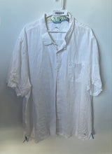 Load image into Gallery viewer, Tommy Bahama Mens White Linen Short Sleeve Collared Button-Up Shirt Size 2XLT
