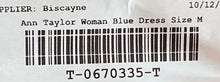 Load image into Gallery viewer, Ann Taylor Womens Blue Sequin Long Sleeve Round Neck Shift Dress Size Medium
