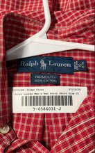 Load image into Gallery viewer, Ralph Lauren Mens Red Plaid Print Long Sleeve Button-Up Shirt Size 15 32/33
