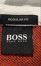 Load image into Gallery viewer, Hugo Boss Mens White Blue And Brown Colorblock Regular Fit T-Shirt Size M

