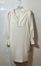 Load image into Gallery viewer, Calvin Klein Womens White Long Puff Sleeve Back Zip Sheath Dress Size 4P
