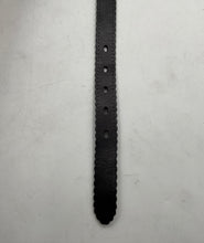 Load image into Gallery viewer, Fossil Womens BT4028001 Black Leather Scalloped Buckle Fashion Belt Size Large
