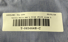 Load image into Gallery viewer, Calvin Klein Jeans Mens Blue Cotton Long Sleeve Collared Button-Up Shirt Size L
