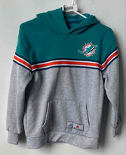 Load image into Gallery viewer, NFL Team Apparel Boys Aqua Gray Miami Dolphins Pullover Hoodie Size 14-16
