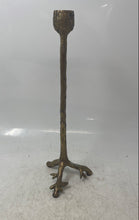 Load image into Gallery viewer, Vintage Gold-Tone Leafy Branch Taper Collectible Candlestick Candle Holder
