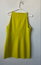 Load image into Gallery viewer, Zara Womens Lime Green Sleeveless Halter Neck Back Zip Mini Dress Size M
