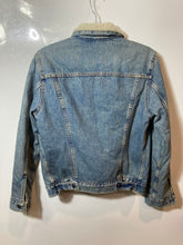 Load image into Gallery viewer, Levi Strauss &amp; Co. Mens Blue Jean Type III Sherpa Lined Trucker Jacket Size XS

