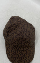 Load image into Gallery viewer, Michael Kors Womens Brown Monogram Print Adjustable Baseball Cap One Size
