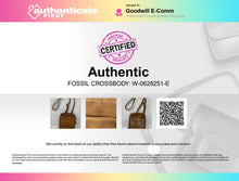 Load image into Gallery viewer, Authentic Fossil Womens Brown Leather Shoulder Crossbody Handbag Stained
