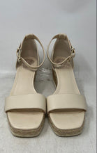 Load image into Gallery viewer, Vince Camuto Womens Jefannah Beige Leather Wedge Ankle Strap Sandals Size 8.5M
