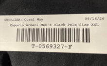 Load image into Gallery viewer, Emporio Armani Mens Black Short Sleeve Spread Collar Polo Shirt Size XXXL

