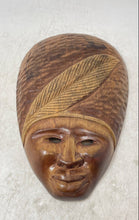 Load image into Gallery viewer, Things Joan NM Wooden Brown Carved Face Decor Collectible Mask

