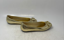 Load image into Gallery viewer, Pierre Dumas Womens Moni Gold Round Toe Buckle Slip-On Ballet Flats Size 7M

