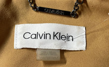Load image into Gallery viewer, Calvin Klein Womens Beige Long Sleeve Notch Lapel One-Button Blazer Size Medium
