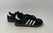 Load image into Gallery viewer, Adidas Girls Samba Classic 036516 Black White Leather Tennis Sneaker Shoes 2.5
