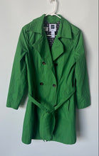 Load image into Gallery viewer, Gap Womens Green Long Sleeve Belted Double-Breasted Trench Coat Size Small
