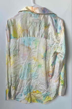 Load image into Gallery viewer, Zara Womens Multicolor Tie Dye Long Sleeve Collared Button-Up Shirt Size XS
