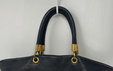 Load image into Gallery viewer, Authentic Marc By Marc Jacobs Womens Black Leather Zip Top Tote Bag Stained

