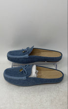 Load image into Gallery viewer, Michael Kors Womens Greta Blue Slip-On Moc Toe Denim Mule Flats Size 6 M
