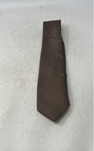 Load image into Gallery viewer, Oscar De La Renta Mens Brown Striped Formal Adjustable Designer Pointed Tie
