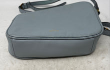 Load image into Gallery viewer, Fossil Womens Blue Leather Inner Pockets Adjustable Strap Crossbody Bag
