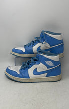 Load image into Gallery viewer, Nike Mens Air Jordan 1 Mid 554724-106 White Blue Lace-Up Sneaker Shoes Size 12
