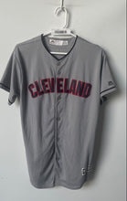 Load image into Gallery viewer, Majestic Kids Gray Cleveland Indians Francisco Lindor #12 Baseball Jersey Sz XL
