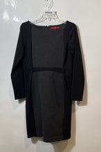 Load image into Gallery viewer, Narciso Rodriguez Womens Gray Black Colorblock Long Sleeve Sheath Dress Size M
